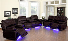 Load image into Gallery viewer, Galaxy Home Electron Power Recliner Loveseat in Brown GHF-808857884008