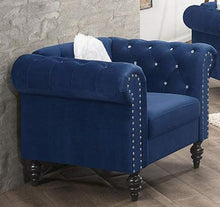 Load image into Gallery viewer, Galaxy Home Emma Chair in Navy Blue GHF-808857642233