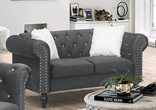 Load image into Gallery viewer, Galaxy Home Emma Loveseat in Gray GHF-808857544742