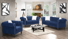 Load image into Gallery viewer, Galaxy Home Emma Loveseat in Navy Blue GHF-808857789310 - Ego Home Furniture