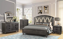 Load image into Gallery viewer, Galaxy Home Ginger Queen Panel Bed in Gunmetal Copper GHF-808857868299
