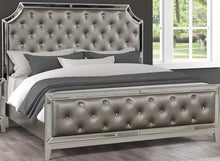 Load image into Gallery viewer, Galaxy Home Harmony Queen Panel Bed in Silver GHF-808857606792