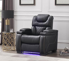 Load image into Gallery viewer, Galaxy Home Lexus Power Recliner in Black GHF-808857754349