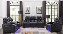 Load image into Gallery viewer, Galaxy Home Lexus Power Recliner in Black GHF-808857754349