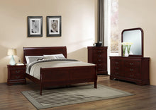 Load image into Gallery viewer, Galaxy Home Louis Phillipe 2 Drawer Nightstand in Cherry GHF-808857644695