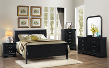 Load image into Gallery viewer, Galaxy Home Louis Phillipe Twin Sleigh Bed in Black GHF-808857737809