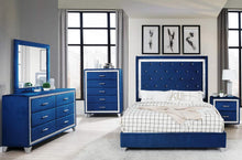 Load image into Gallery viewer, Galaxy Home Sapphire Full Upholstered Bed in Navy GHF-808857811028 - Ego Home Furniture