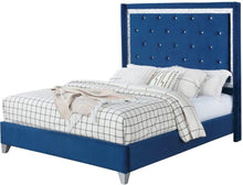 Load image into Gallery viewer, Galaxy Home Sapphire King Upholstered Bed in Navy GHF-808857840059