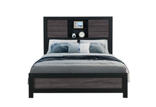 Load image into Gallery viewer, LISBON GREY/BLACK BOOKCASE FULL BED
