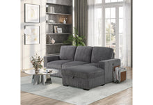 Load image into Gallery viewer, U2660 GREY L SOFA BED SECTIONAL WITHOUT PULLOUT