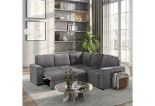 Load image into Gallery viewer, U2660 GREY SECTIONAL W/O CHAISE AND W/ PULLOUT SOFA BED