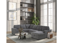 Load image into Gallery viewer, U2660 GREY SECTIONAL W/PULL OUT SOFA BED