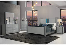Load image into Gallery viewer, Logan Silver Bed Group With Led And Speakers