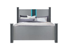 Load image into Gallery viewer, Logan Silver Bed With Led And Speakers