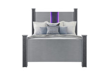 Load image into Gallery viewer, Logan Silver Bed With Led And Speakers - Ego Home Furniture