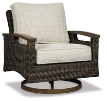 Load image into Gallery viewer, Paradise Trail Paradise Trail Fire Pit Table with 4 Nuvella Swivel Lounge Chairs