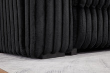 Load image into Gallery viewer, Black Corduroy Power Reclining 4 Pc Sectional W/2 Wireless Charger