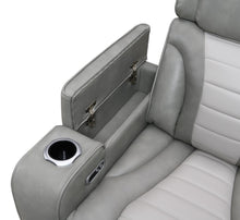 Load image into Gallery viewer, Gray/White Power 3 Pc Sectional W/Bluetooth Speaker, And Wireless Charger