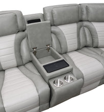 Load image into Gallery viewer, Gray/White Power 3 Pc Sectional W/Bluetooth Speaker, And Wireless Charger