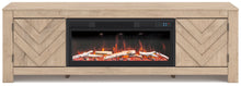 Load image into Gallery viewer, Cayboni 71" TV Stand with Electric Fireplace