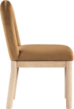 Load image into Gallery viewer, Conrad - Velvet Dining Chair With Natural Legs - Saddle