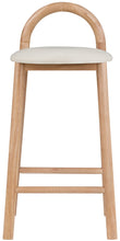 Load image into Gallery viewer, Calvin - Faux Leather Stool - Light Brown Legs