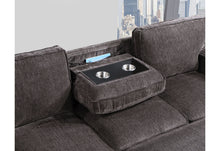 Load image into Gallery viewer, U0203 - Reversible Pull Out Fabric Sofa Bed - Dark Gray