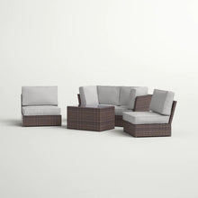 Load image into Gallery viewer, Comfortable Modern Patio Rattan Sectional Set With Cushions