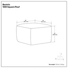 Load image into Gallery viewer, Beatrix - Square Pouf - Multicolor