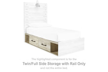 Load image into Gallery viewer, Cambeck - T/F Side Storage w/Rail - Whitewash
