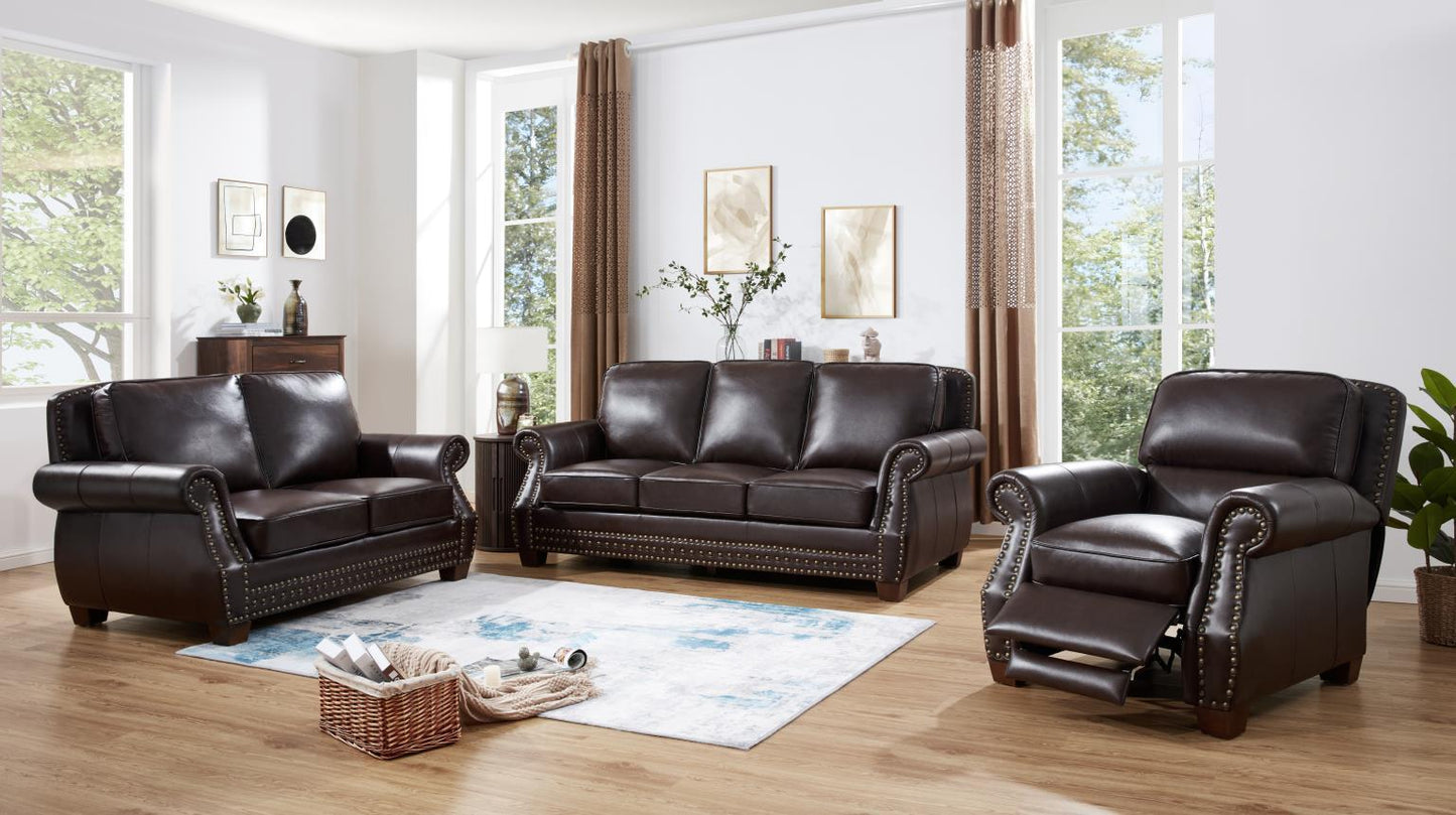 U212 - Faux Leather Recliner Chair - Brown