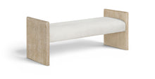 Load image into Gallery viewer, Hickory - Fabric Upholstered Bench - Natural Frame