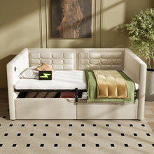 Load image into Gallery viewer, Upholstered Hydraulic Storage Daybed With USB & Type C Charging