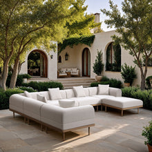 Load image into Gallery viewer, Laguna - 7 Piece Resilient Water Resistant Fabric 142" Upholstered Outdoor Patio Modular Sectional