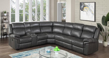 Load image into Gallery viewer, U21 - 3 Piece Power Reclining Sectional With Screen - Black