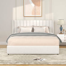 Load image into Gallery viewer, Anda - Boucle Upholstered Platform Bed With Patented Drawers Storage - Ivory