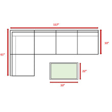Load image into Gallery viewer, Comfortable Modern Patio Rattan Sectional Set With Cushions