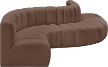 Load image into Gallery viewer, Arc - Faux Leather 6 Piece Curved Modular Sofa