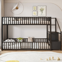 Load image into Gallery viewer, Bunk Bed With Storage Ladder, Compact Design