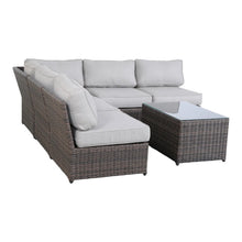 Load image into Gallery viewer, Comfortable Modern Patio Rattan Sectional Set With Cushions