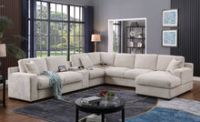 Load image into Gallery viewer, Celine - Fabric Corner Sectional Sofa With Right-Facing Chaise, Cupholders, And Charging Ports
