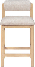 Load image into Gallery viewer, Roundhill - Fabric Counter Stool - Natural Frame