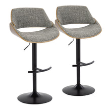 Load image into Gallery viewer, Fabrizzi - Mid Century Modern Adjustable BarStool With Rounded T Footrest (Set of 2)