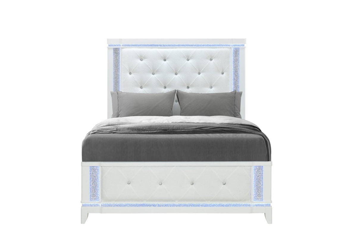 Alina - Twin Bed Headboard With LED - White