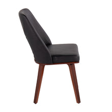 Load image into Gallery viewer, Triad - Mid-Century Modern Upholstered Chair (Set of 2) - Walnut / Black