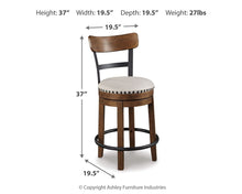 Load image into Gallery viewer, Valebeck - Full Back Swivel Stool
