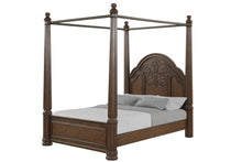Load image into Gallery viewer, Tuscany - Queen Canopy Bed - Warm Mahogany