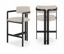 Load image into Gallery viewer, Aurum - Vegan Leather Upholstered Counter Stool - Taupe