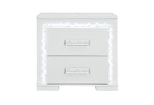 Load image into Gallery viewer, Naomi - Nightstand With LED - Silver