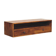 Load image into Gallery viewer, Lunar - 2 Drawer Wall Mounted Media Unit - Brown
